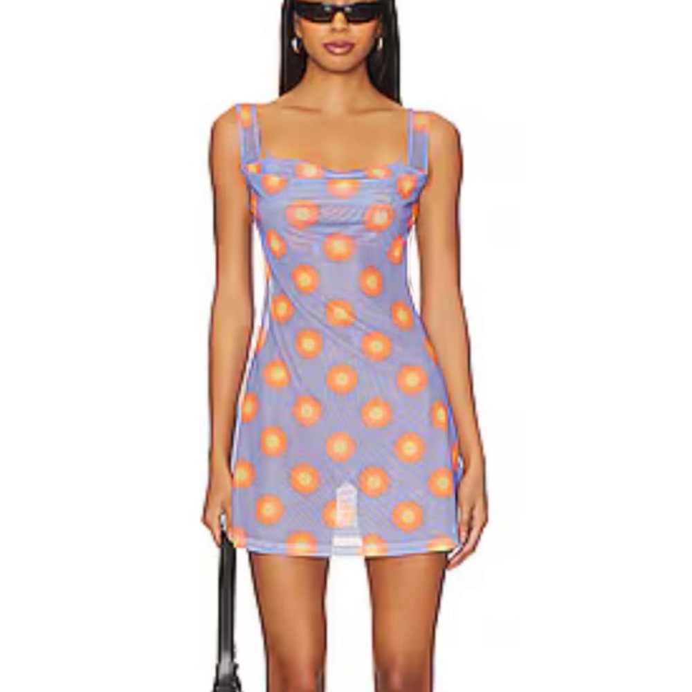 Miaou purple and Orange flower Dress